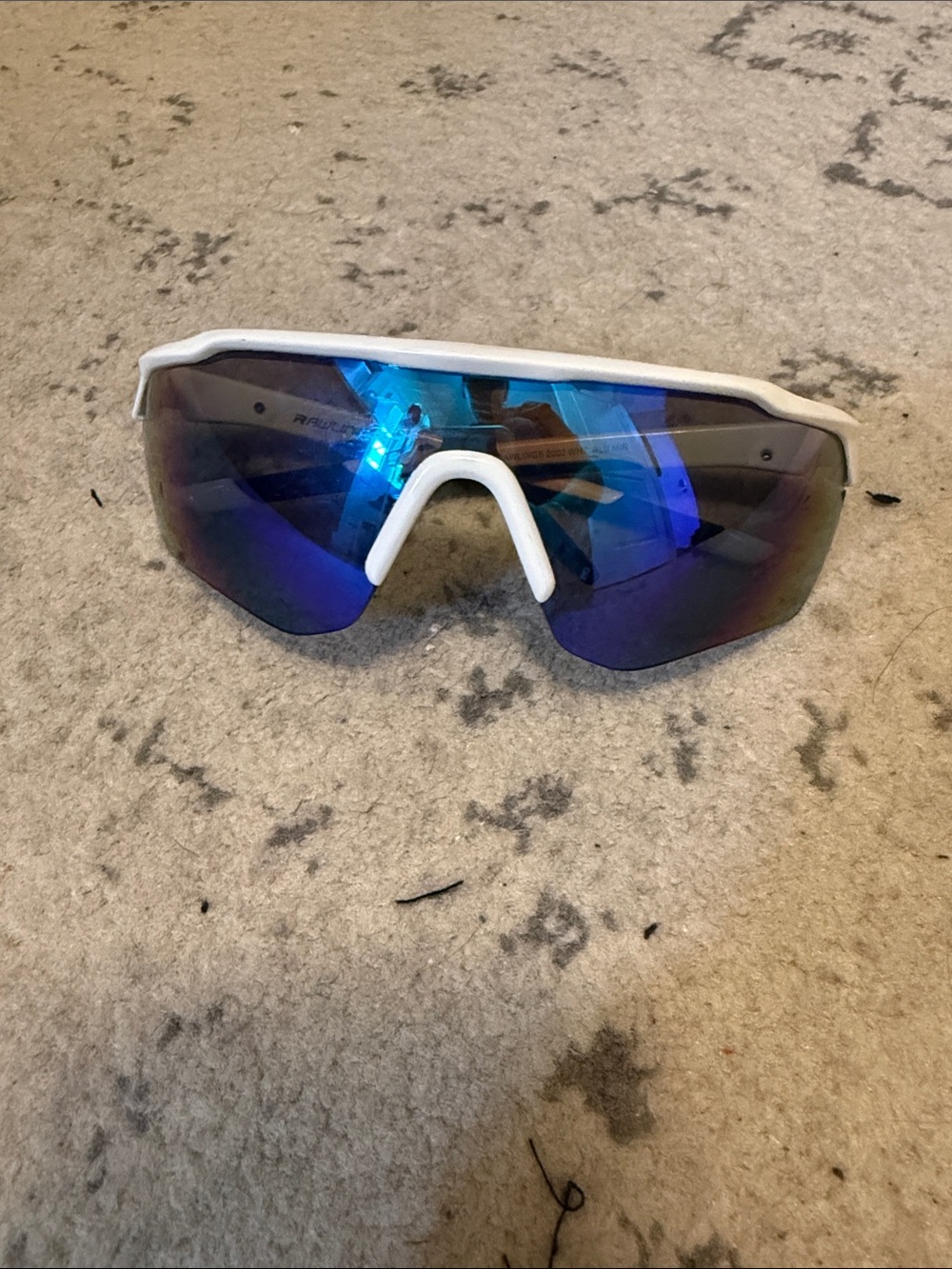 Rawlings Strike Ready Shield Sport Sunglasses - Shiny White and Blue